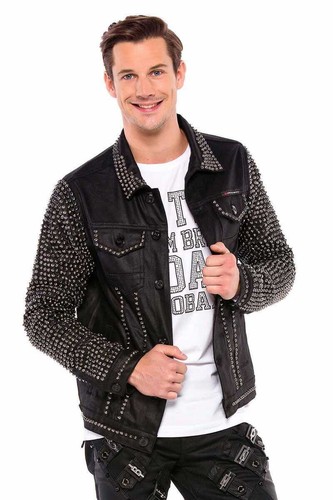 Giacca jeans uomo biker cipo - biker,
