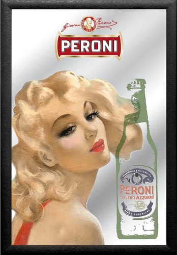 Peroni beer mirror italy rome - peroni,
