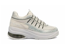 Fornarina Sneaker UP Bianca con Strass e Platform A/I
