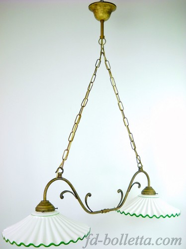 Lampadario liberty ottone