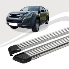 Pedane Compatibili Per Isuzu D-MAX Dal 06/2012 Al 2019 PEGA Argento Con ABE