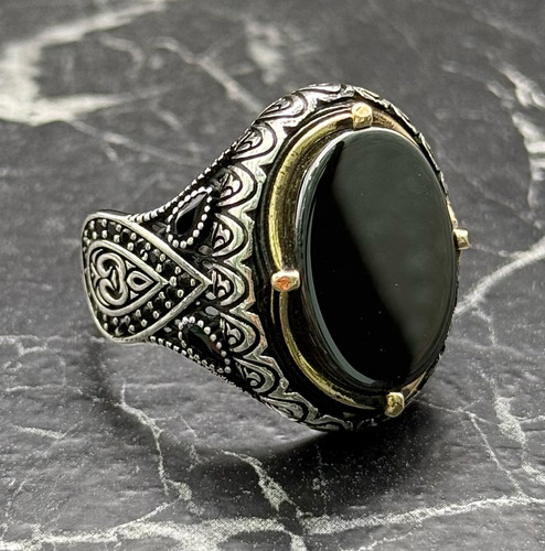 Statement anello uomo onice - statement,