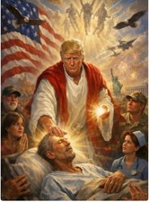 Poster Trump Gesù scena di