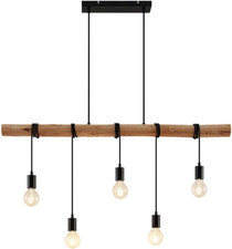 Lampadario Vintage in Legno E