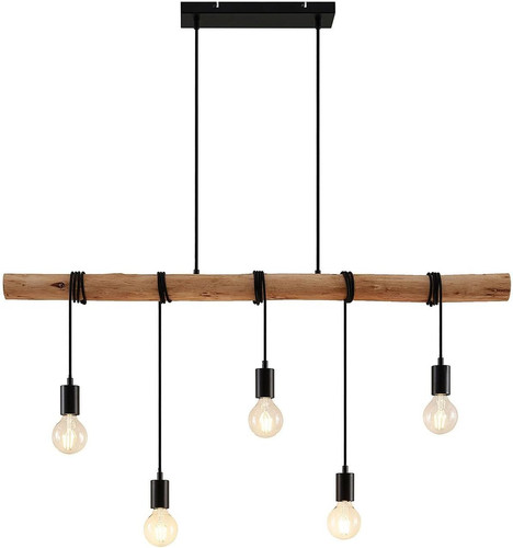 Lampadario vintage legno e - lampadario, in