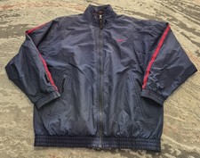 Giubbotto bomber Nike vintage blu navy e rosso con zip taglia S