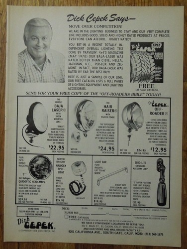 Pubblicità rivista dick - rivista, cepek