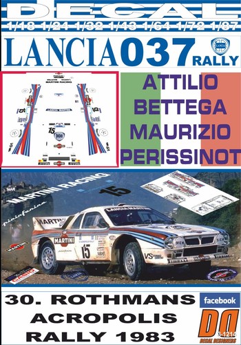 Decal lancia 037 - 037, rally