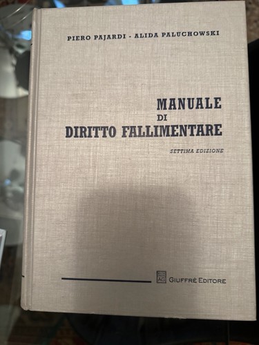 Manuale diritto fallimentare - manuale,