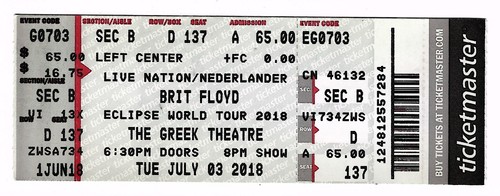Biglietto raro brit floyd - brit,