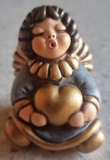 THUN - ANGELO SEDUTO BLU CON CUORE ORO - VINTAGE FUORI PRODUZIONE SENZA SCATOLA