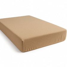 Lenzuolo con angoli 180-200 x 200-220 cm 40 cm altezza ponte jersey cotone cammello sabbia