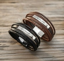 Bracciale uomo inciso