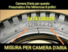Camera D'Aria Minicross 8" Per Gomme 12 1/2 X 2.75 Minicross Cinesi 