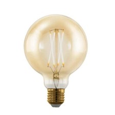 LAMPADINA LED FILAMENTO G125 VINTAGE LAMPADA GLOBO E27 12W FREDDA 6500K AMBRATA