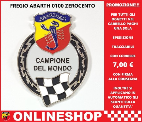 Fregio abarth 0100 zerocento - fregio,