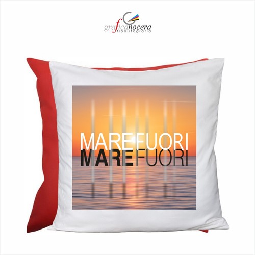 Cuscino quadrato mare fuori - cuscino,
