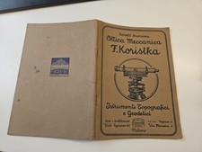 CATALOGO ottica meccanica F. Koristka Milano strumenti topografici geotedici 910