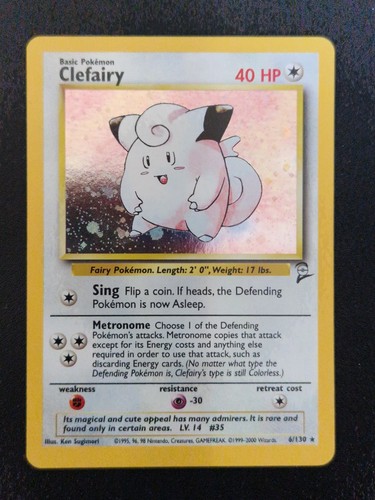 Pokemon card clefairy 130 - card, 6/130