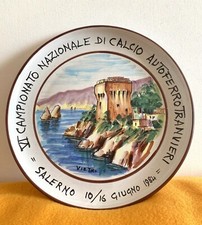 Piatto  da Parete vintage Ceramica Falcone Vietri Campionato autoferrotranvieri