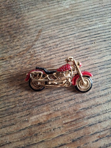 Spilla moto cristallo smaltato