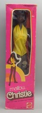 Costume da bagno giallo bambola Barbie Malibu Christie Mattel 1975 vintage #7745 scatola aperta