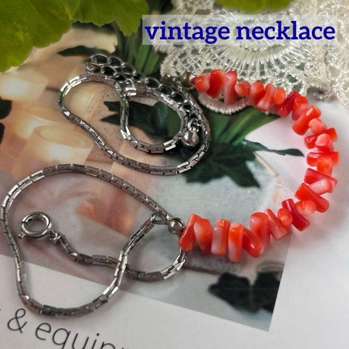 Collana perline corallo - collana,