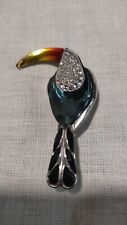DANIEL SWAROVSKI CRYSTAL BELYAKA BIRD BROOCH 
