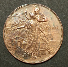 10 CENTESIMI 1911 CINQUANTENARIO BB SPL FDC REGNO SCEGLI CONSERVAZIONE