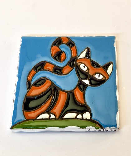 Gatto ceramica 10x10 - gatto, in