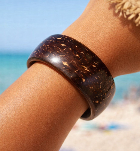 Bracciale rigido noce cocco - bracciale,