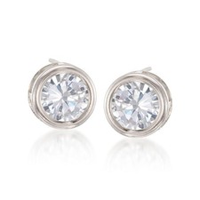 Orecchini a perno 6 mm 1,5 tcw