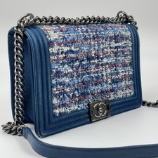 Tweed denim blu navy grande