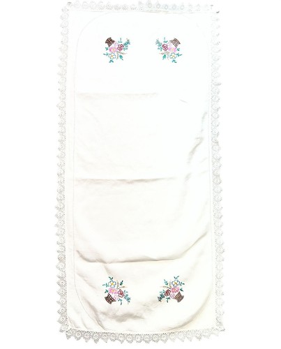 Tovaglia vintage bianca lino