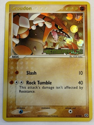 Groudon 106 emerald - groudon, ex