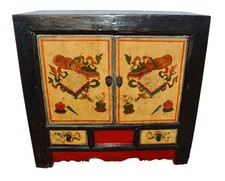 ELEGANTE CREDENZA LACCATA STILE ORIENTALE EPOCA '900 FRANCESE