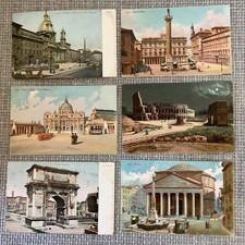 Set 6 Cartoline d'epoca Cartolina Postale Italiana immagini di monumenti romani