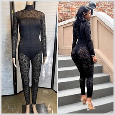Body tuta H&M HM pizzo nero