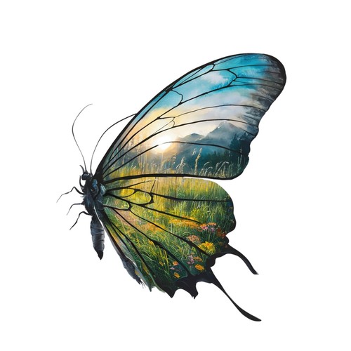 Adesivi farfalla doppia - adesivi,