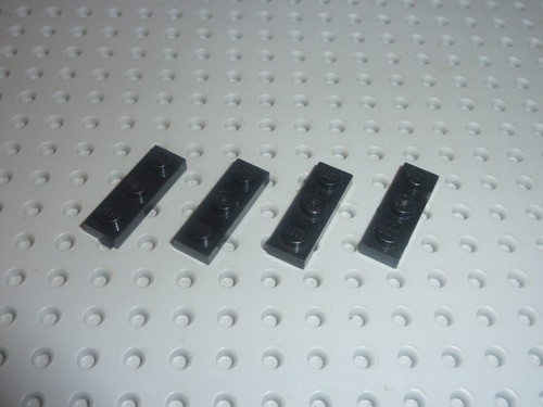 Lego plate 1x3 black - plate, réf