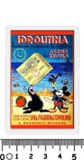 calamita pubblicitaria idrolitina topolino walt disney figurina gazzoni bologna