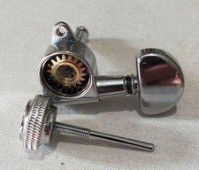 MECCANICHE CHITARRA COMPATIBILI GROVER CROMATE 3+3 AUTOBLOCCANTI A GHIERA