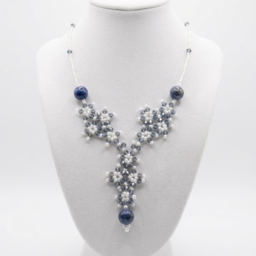 Collana artigianale floreale - collana,
