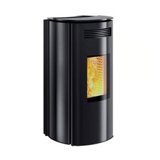 Stufa a pellet Caminetti Montegrappa BOLLA MX16 14kW ERMETICA canalizzata vetro