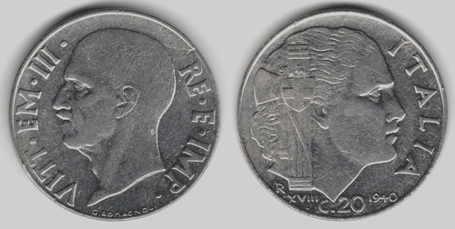 Centesimi 1940 - 20,