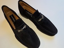 Mocassini uomo Cesare Paciotti firmati neri pugnale scamosciati taglia 10 (44) immacolati