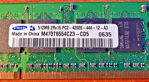 Ram ddr2 512mb samsung - 512mb,