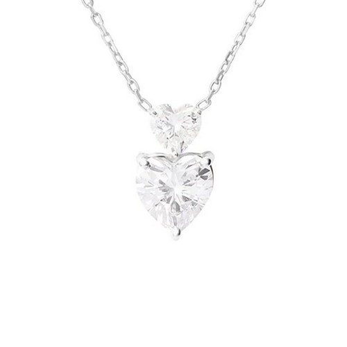Collana cuore donna oro bianco - oro,