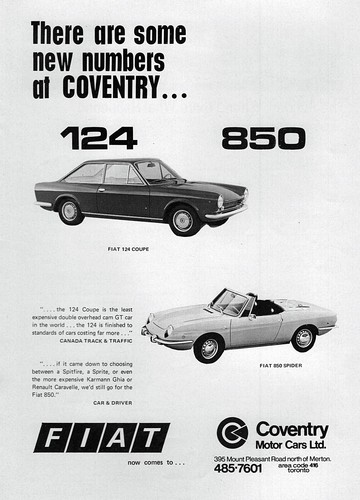 Pubblicità fiat 124 coupè - fiat, e