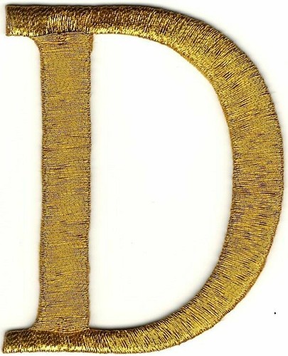 Toppa ricamo lettera filo - toppa,